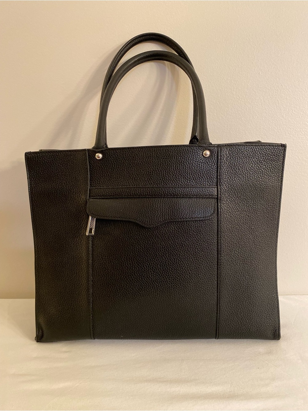 Rebecca Minkoff Black Leather Tote - Classic Work Bag